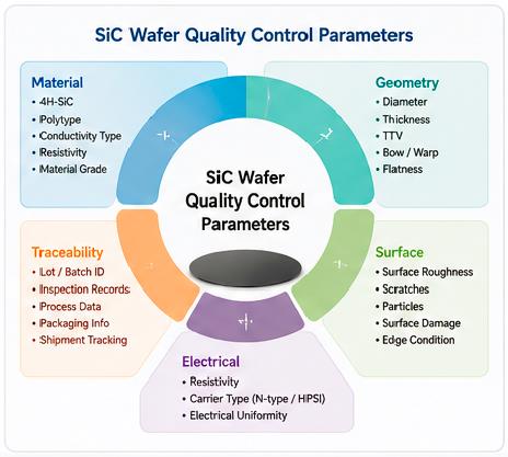 SiC wafer quality control and inspection process